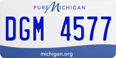 MI license plate DGM4577