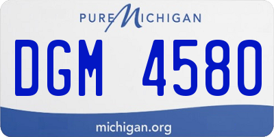 MI license plate DGM4580