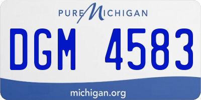 MI license plate DGM4583