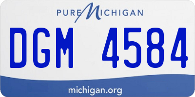 MI license plate DGM4584