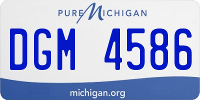 MI license plate DGM4586