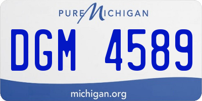 MI license plate DGM4589