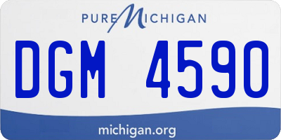MI license plate DGM4590