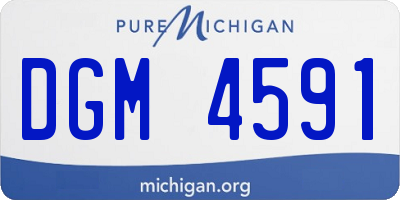 MI license plate DGM4591