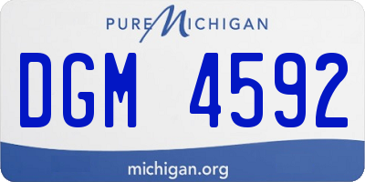 MI license plate DGM4592