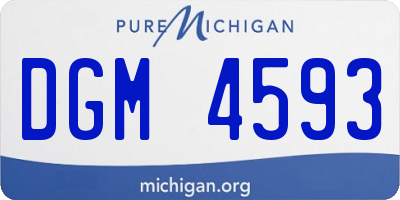 MI license plate DGM4593