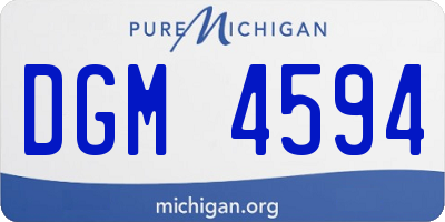 MI license plate DGM4594