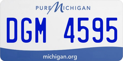 MI license plate DGM4595