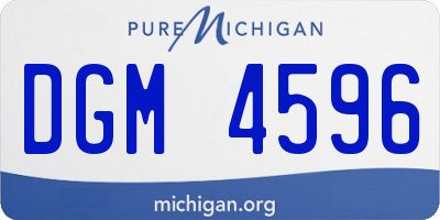 MI license plate DGM4596