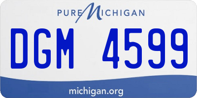 MI license plate DGM4599