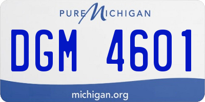 MI license plate DGM4601