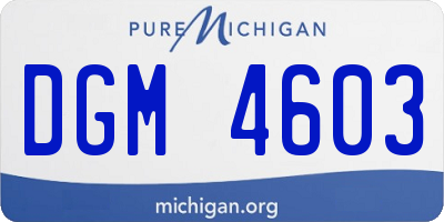 MI license plate DGM4603