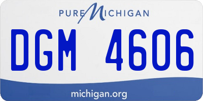 MI license plate DGM4606