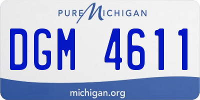 MI license plate DGM4611