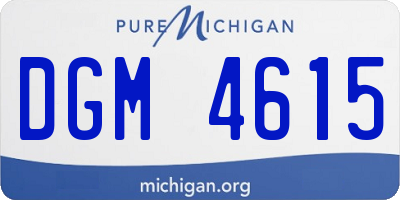 MI license plate DGM4615