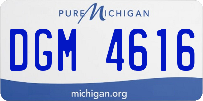 MI license plate DGM4616
