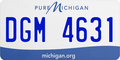 MI license plate DGM4631