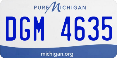 MI license plate DGM4635