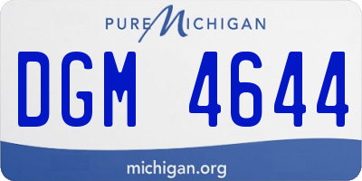 MI license plate DGM4644