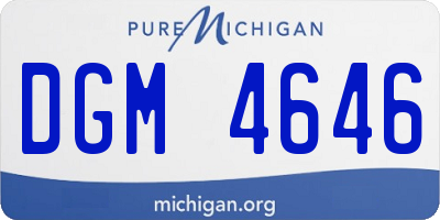 MI license plate DGM4646