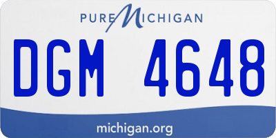 MI license plate DGM4648