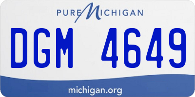 MI license plate DGM4649