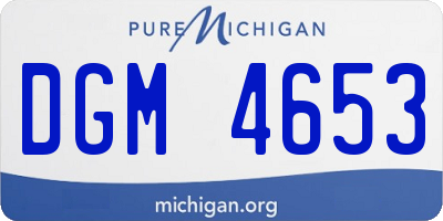 MI license plate DGM4653