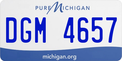 MI license plate DGM4657