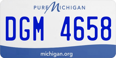 MI license plate DGM4658