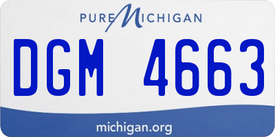MI license plate DGM4663