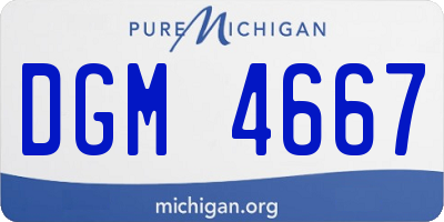 MI license plate DGM4667