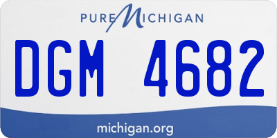 MI license plate DGM4682