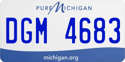 MI license plate DGM4683