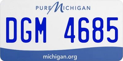 MI license plate DGM4685
