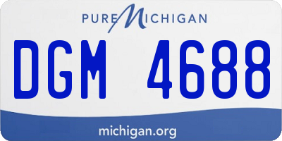 MI license plate DGM4688