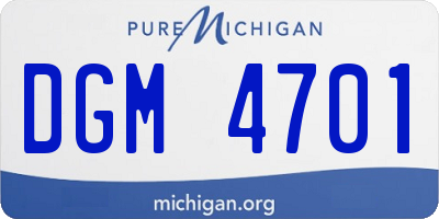 MI license plate DGM4701