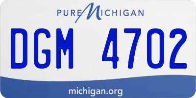 MI license plate DGM4702