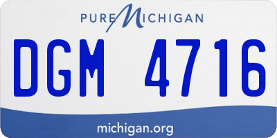 MI license plate DGM4716