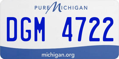 MI license plate DGM4722