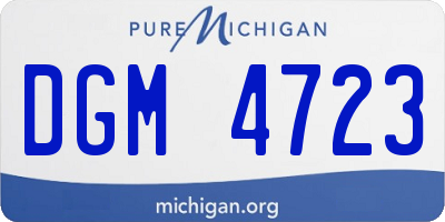 MI license plate DGM4723