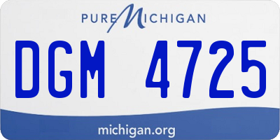 MI license plate DGM4725