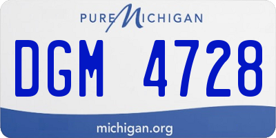 MI license plate DGM4728