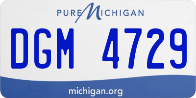 MI license plate DGM4729