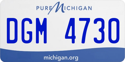 MI license plate DGM4730