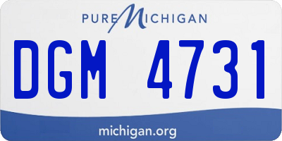 MI license plate DGM4731