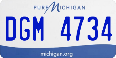 MI license plate DGM4734