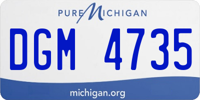 MI license plate DGM4735
