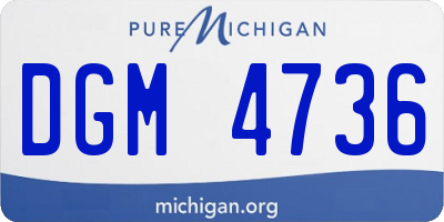 MI license plate DGM4736