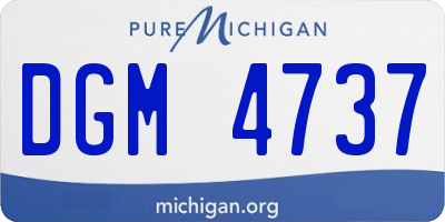 MI license plate DGM4737