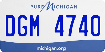 MI license plate DGM4740